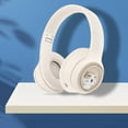 thumbnail image 4 of RBCKVXZ BLuetooth Headphones Over Ear, Foldable Wireless and Wired Stereo Headset, for Cell Phone, PC, Soft Earmuffs & Light Weight for Prolonged Wearing Birthday Gifts, Beige, 4 of 8