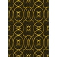 thumbnail image 1 of Ahgly Company Machine Washable Indoor Rectangle Transitional Dark Bronze Brown Area Rugs, 2' x 3', 1 of 7
