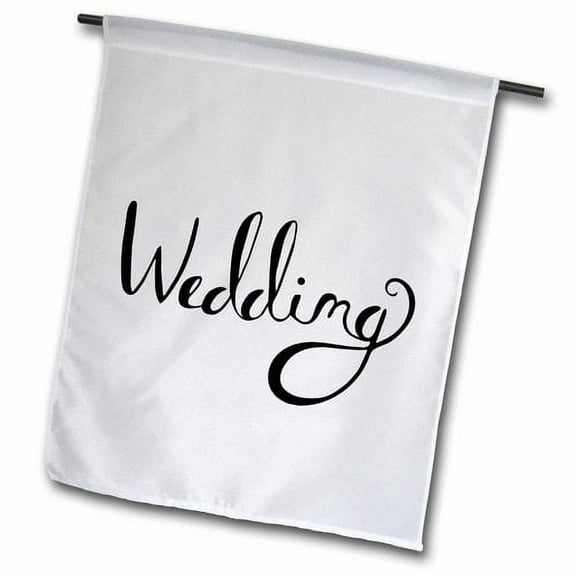 3dRose, Wedding, 12 x 18 inch Garden Flag