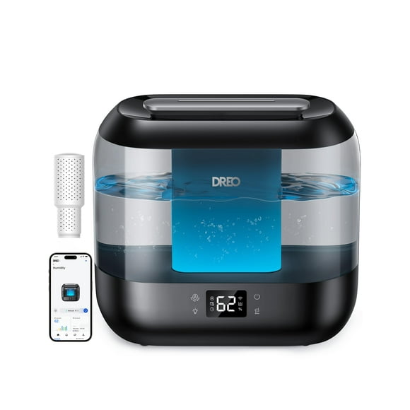 Dreo Humidificadores para recámara, humidificador inteligente de 4 litros, con difusor de aceite, cartucho, luz nocturna, tiempo de funcionamiento 36 horas, humidificadores ultrasónicos silenciosos