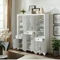 thumbnail image 6 of Crosley Furniture Tara 3-Piece Pantry Storage Cabinet Set with Shelves, Kitchen, Dining, or Laundry Room, 6 of 18