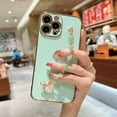 thumbnail image 3 of Dteck For iPhone 11 Pro Hybrid Shockproof Plating Heart Patterned Lens Protector with Wristband Case Cover,Mint, 3 of 5