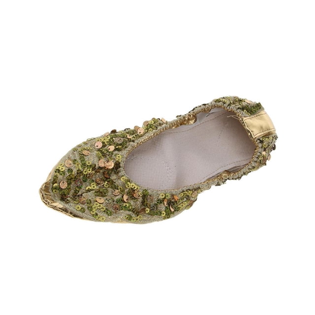 tredstone Comfortable and Stylish Girl s Belly Dance Shoes for Performance Gold S 1Set