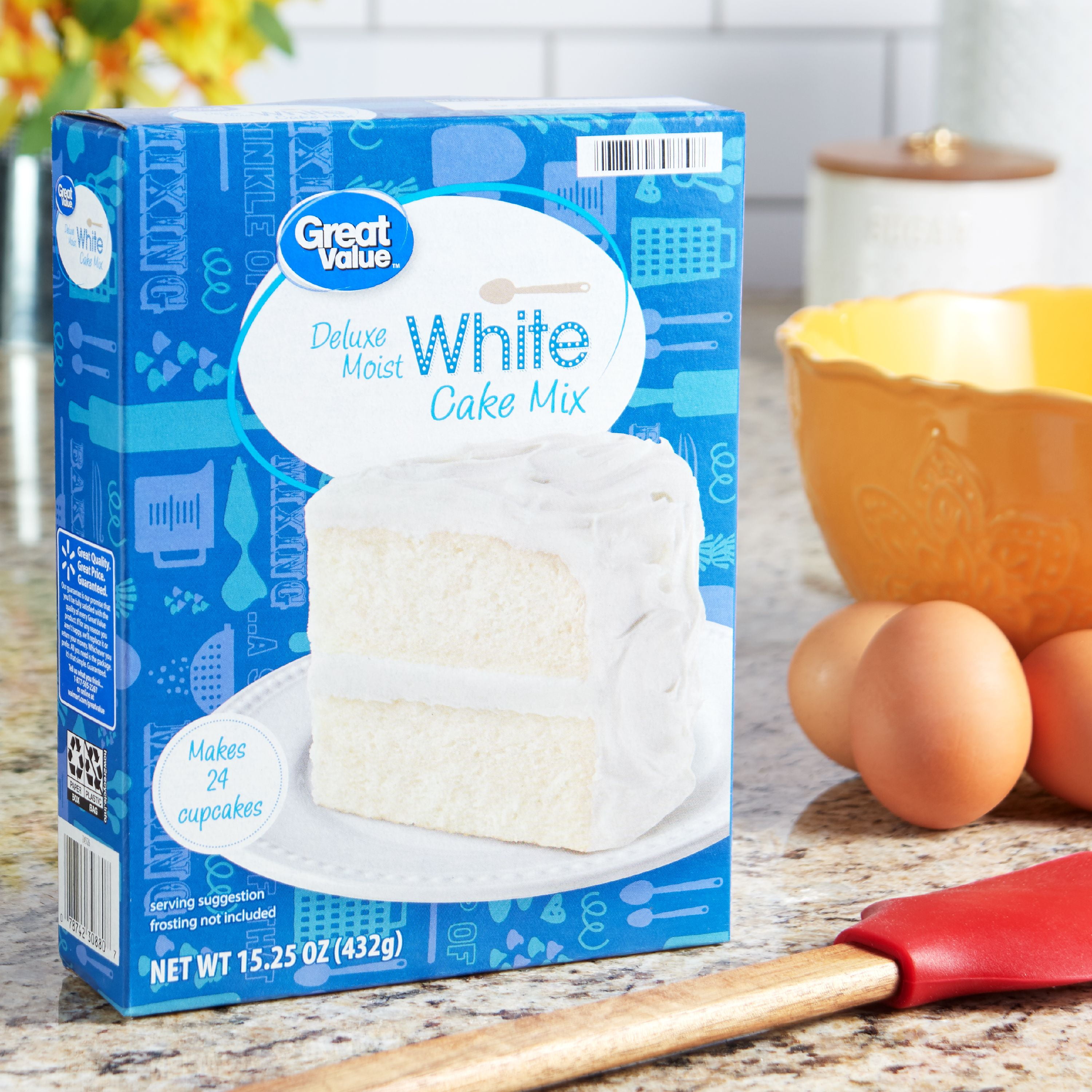 Great Value Deluxe Moist White Cake Mix, 15.25 oz Box - Walmart.com
