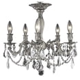 thumbnail image 1 of Elegant Lighting Rosalia 18" 5 Light Royal Crystal Chandelier, 1 of 2