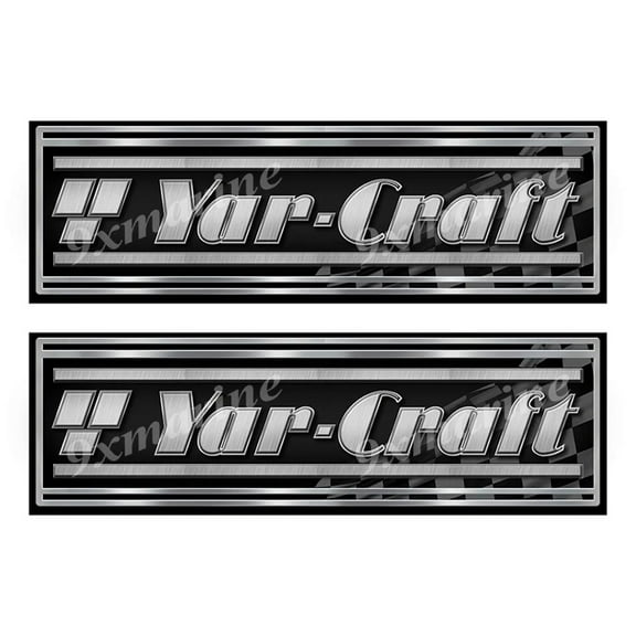 2 Yar Craft Boat Classic Stickers. Remastered Name Plate