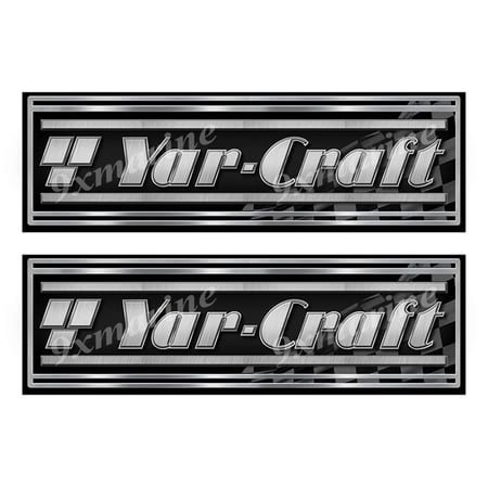 2 Yar Craft Boat Classic Stickers. Remastered Name Plate
