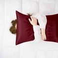 thumbnail image 4 of PYPESEEWY Clearance Blizzy Silk Pillowcase 2 Pack 2Pcs Standard Size (20X26 Inches) Satin Pillow Covers with Envelope Closure Bedelite Satin Silk Pillowcase for Hair and Skin, 4 of 6