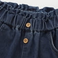 thumbnail image 6 of XEGLSBU Girls Jean Shorts Denim Girls' Summer Denim Shorts with Bow Design Lightweight & Casual (c-Dark Blue Size 4-5 Years), 6 of 8