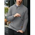 thumbnail image 5 of Fexilor Men's Turtleneck Sweater Pullover Stylish Shawl Collar Knit Top for Regular Fit, 5 of 6