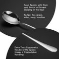 thumbnail image 3 of Hiware 6-piece Soup Spoons, Round Stainless Steel Bouillon Spoons, 3 of 6