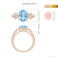 thumbnail image 3 of ANGARA Natural Solitaire 2.2 ct Aquamarine Criss Cross Ring with Diamonds in 14K Rose Gold for Women (Size-10x8mm) | March Birthstone, Anniversary, Jewelry Gift for Women | Natural Aquamarine Ring, 3 of 7