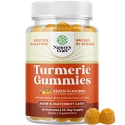 Natures Craft Turmeric Curcumin with Black Pepper Immune Support Supplement, Peach, 60 Gummies