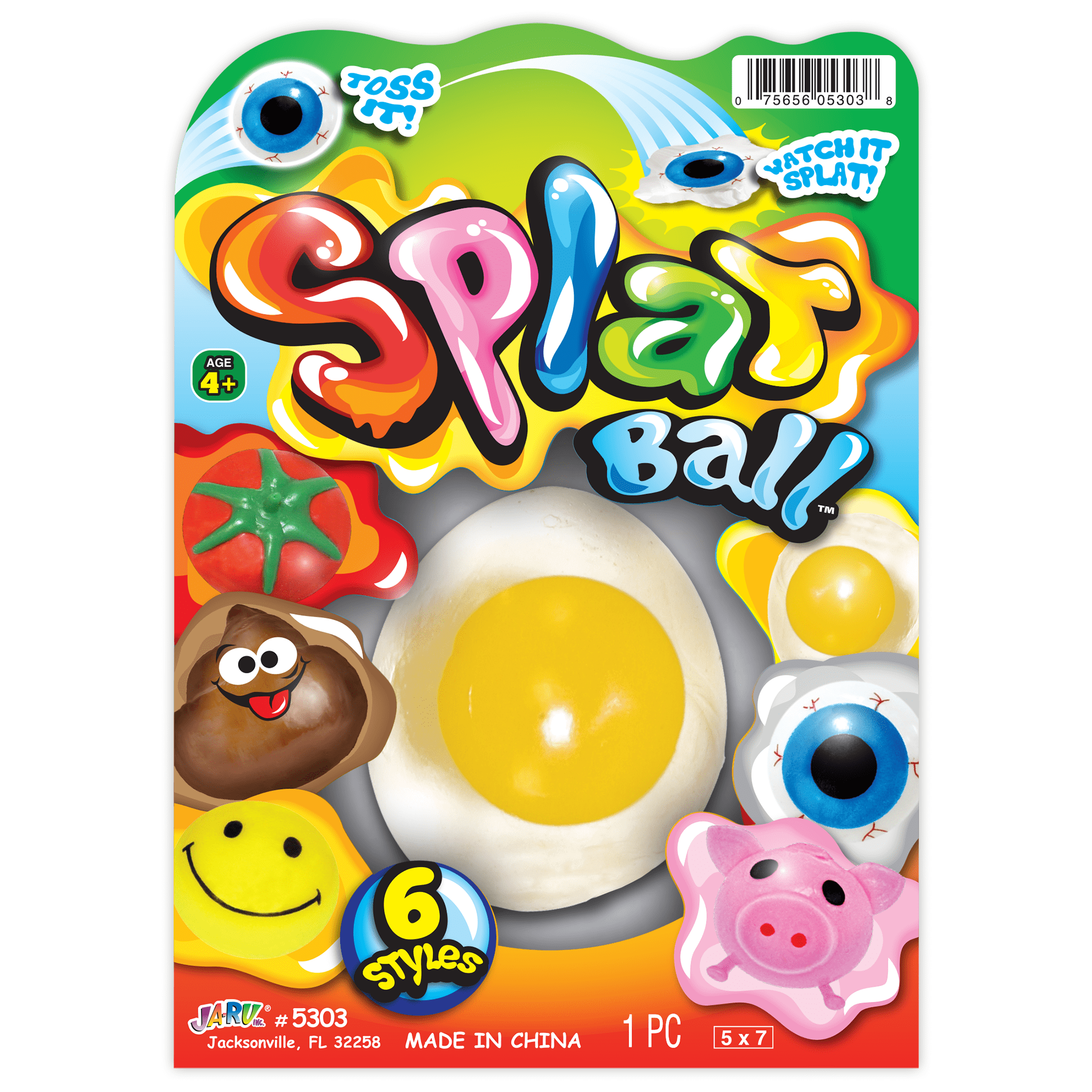 Ja Ru Splat Ball Styles Will Vary 1 Piece Walmart Com Walmart Com