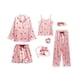 thumbnail image 3 of Conjunto de pijama de 7 piezas para mujer, Sexy ropa de dormir, trajes de dormir suaves y dulces, regalo para el hogar, otoño e invierno, 2024, 3 of 5