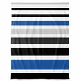 thumbnail image 7 of Abstract Stripe Flannel Blanket for Bed,Travel and Camping, Classic Navy Blue Black Lines Art Super Soft Cozy Blanket for All Seasons 60"x80", 7 of 7