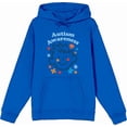 thumbnail image 4 of Playful Puzzle Pieces Autism Awareness Adult Blue Long Sleeve Hoodie-Medium, 4 of 6