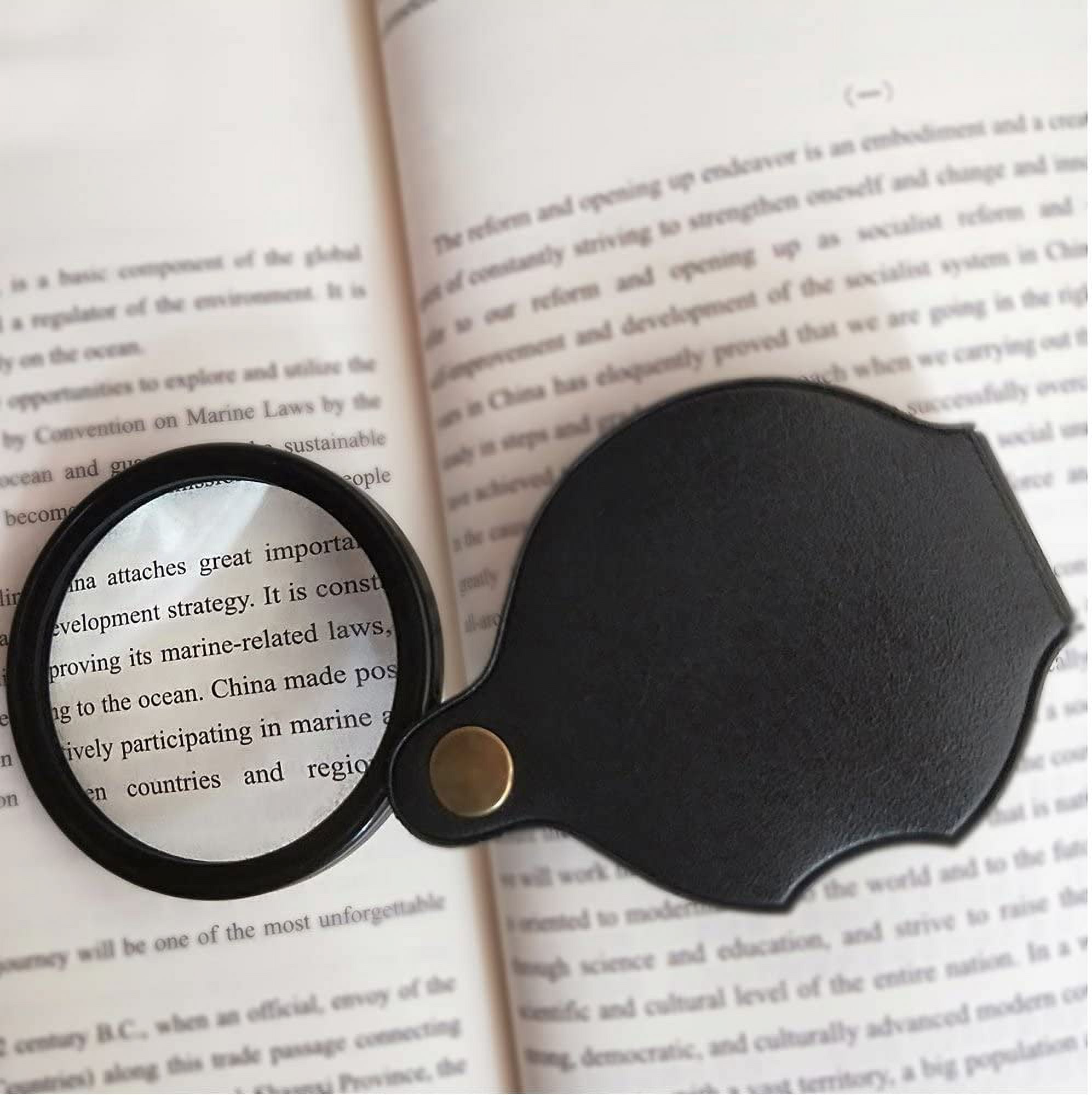 6x Mini Pocket Magnifying Glass Folding Magnifier Loupe With
