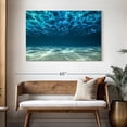 thumbnail image 3 of Elephant Stock Underwater Sunlight Wall Art - Horizontal Canvas Wall Art - Living Room Wall Decor - Nautical Canvas - Teal And Blue Decor - 48" x 32", 3 of 8
