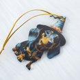 thumbnail image 4 of Christmas Dachshund Dog Ornaments 2D Acrylic Hanging Decorations, Cute Sausage Dog Tree Pendant for Holiday Party Home Decor, Funny Animal Car Interior Wall Gift, Winter Xmas Decor, 4 of 9