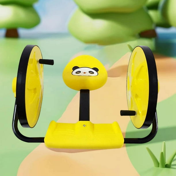Juguetes para montar para niños, juego activo de dibujos animados con motor para niños (sin electricidad) (sin pedales) para niños y niñas, fiesta de Amarillo