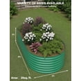 thumbnail image 3 of Galvanized Steel Oval Garden Bed, Tool-Free Assembly, Open-Bottom Planter Box with Deep Root Space for Vegetables, Flowers & Herbs, 3 of 6