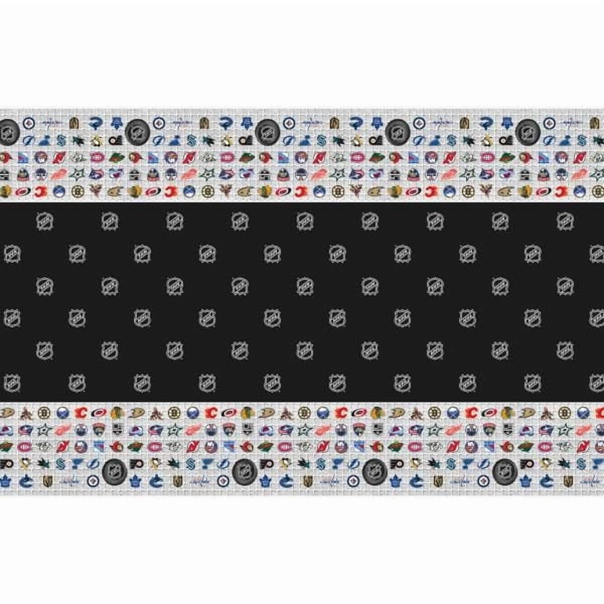 NHL Rectangular Plastic Table Cover, 1ct, measures 54" x 84"