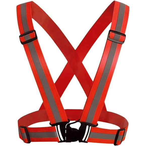 2 Pack Reflective Vest Adjustable Safety Hi Vis High Visibility Sports Gear for Outdoor Night Running Cycling Hiking Biking