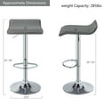 thumbnail image 6 of Duhome Faux Leather Bar Stools Set of 2, Adjustable Barstools with Low Back, Modern Bar Chairs Gray, 6 of 8