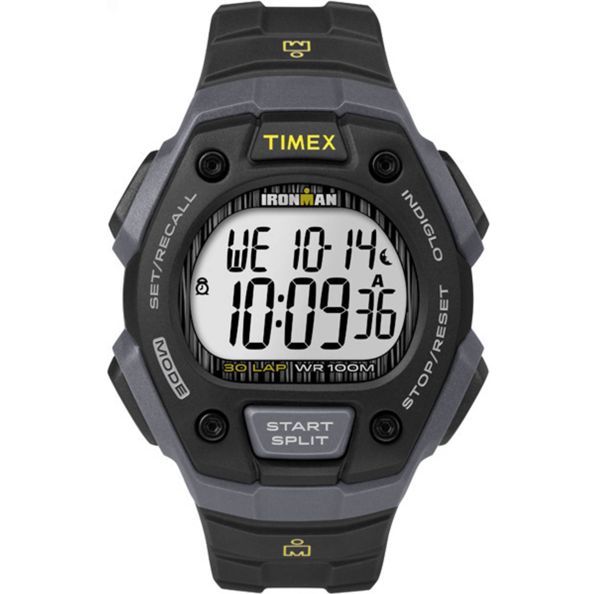 Timex Men's Ironman Classic 30 Full-Size Black/Silver Resin Strap Watch