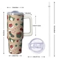 thumbnail image 2 of 30oz Christmas Tree Tumbler with Lid and Straw, Stainless Steel Cup with Handle Red Bowknot Travel Mug, Christmas Presents, 2 of 5
