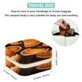 thumbnail image 5 of Thanksgiving Pumpkin Pie Travel Portable Square Storage Box with Earring Holder, Necklace Organizer, and Travel Organizer for Rings, Necklaces, Bracelets, and More - Ideal for Girls and Women, 5 of 6