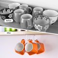 thumbnail image 3 of SURJDE Coffee Mugs Hooks Under Cabinet Coffee Cups Hanging Racks Under Shelf Coffee Mugs Holder with 16 Hooks Utensils Display Hanger for Kitchen Counter Organizer,White, 3 of 7