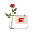 thumbnail image 1 of China Red Leader Education Artificial Rose Flower Hanging Vases Decoration Bottle, 1 of 3