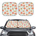 thumbnail image 2 of Honeii Peach Print Foldable Car Sun Shade for Windshield, 2-Piece UV Protection Shade, Protects Car Interior, Ideal for Cars, Trucks, SUVs-Medium, 2 of 6