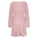 thumbnail image 4 of Gibobby Vestido casual de punto para mujer Vestidos a la para mujer, cuello en V, manga larga, minivestido fluido, informal, suelto, con lunares, cintura alta(Rosa,XL), 4 of 5