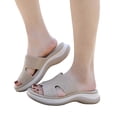 thumbnail image 4 of IUJSOY Womens Wedge Sandals Arch Support Platform Slippers Non-Slip Trendy Rhinestone Slip on Shoes, 4 of 6
