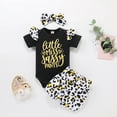 thumbnail image 3 of WIBACKER Newborn Baby Girls Short Sleeve Romper + Shorts with Headband Summer Floral Sweet Outfits Clothes, 3 of 6
