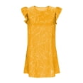 thumbnail image 3 of Vestido Corto de Manga Larga para Mujeres Talla Grande Cuello Redondo Manga Corta Impresión Floral, Cómodo Vestido de Verano Casual, 3 of 6