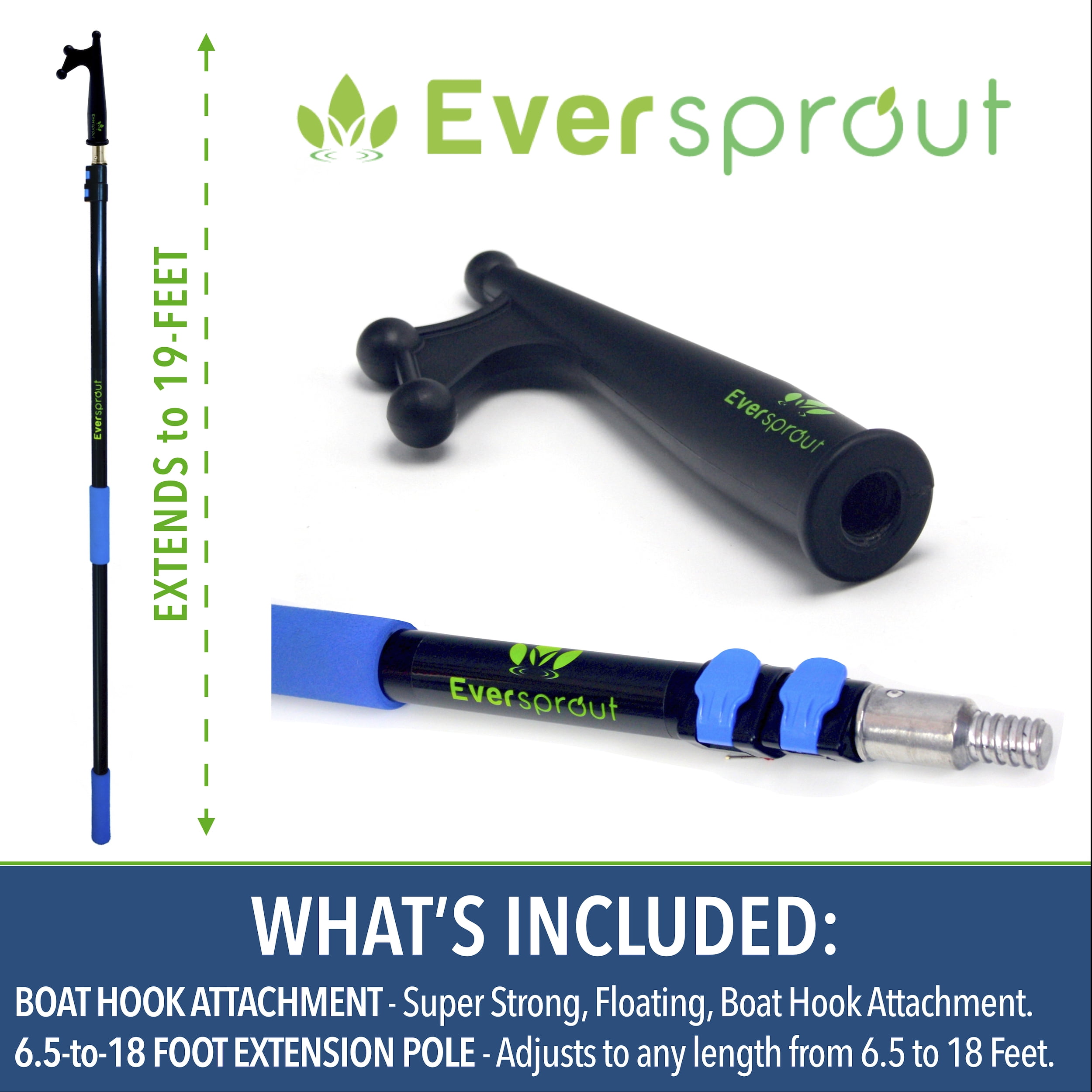 EVERSPROUT 7-to-18 Foot Telescoping Boat Hook 