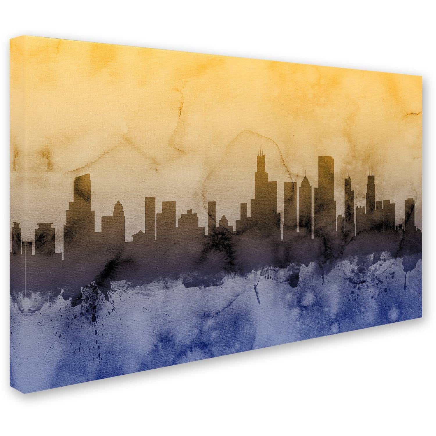 Trademark Fine Art "Chicago Illinois Skyline IV" Canvas Art by Michael Tompsett