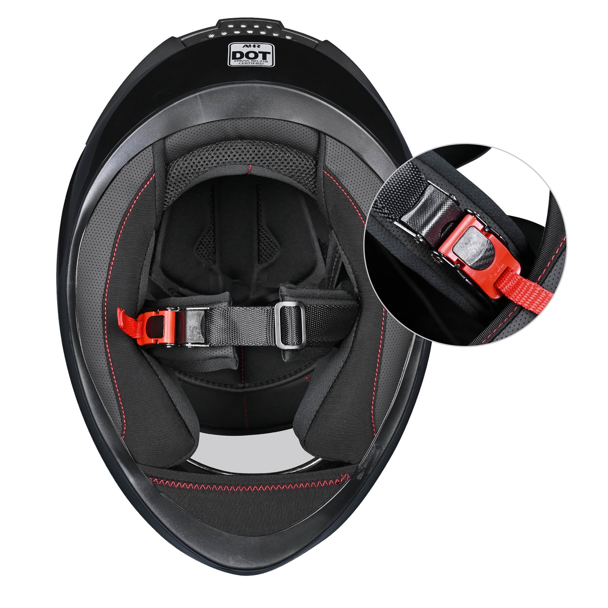AHR RUN-F3 Full Face Motorcycle Helmet DOT Lightweight Street Bike Touring Racing Adult XL
