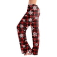 thumbnail image 3 of UDAUDU Womens Christmas Pajamas Pants Comfort Xmas Print Lounge Pants Elastic Waist Loose Fit Pajama Pants M, 3 of 6