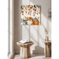 thumbnail image 5 of Wall Art Prints, Teal Orange Pumpkins Fall Framed Canvas Prints for Bedroom Living Room Bathroom Office, Thanksgiving Botanical Vintage Gallery Wrap Wall Art Poster for Gifts Home Decor 16"x16", 5 of 9