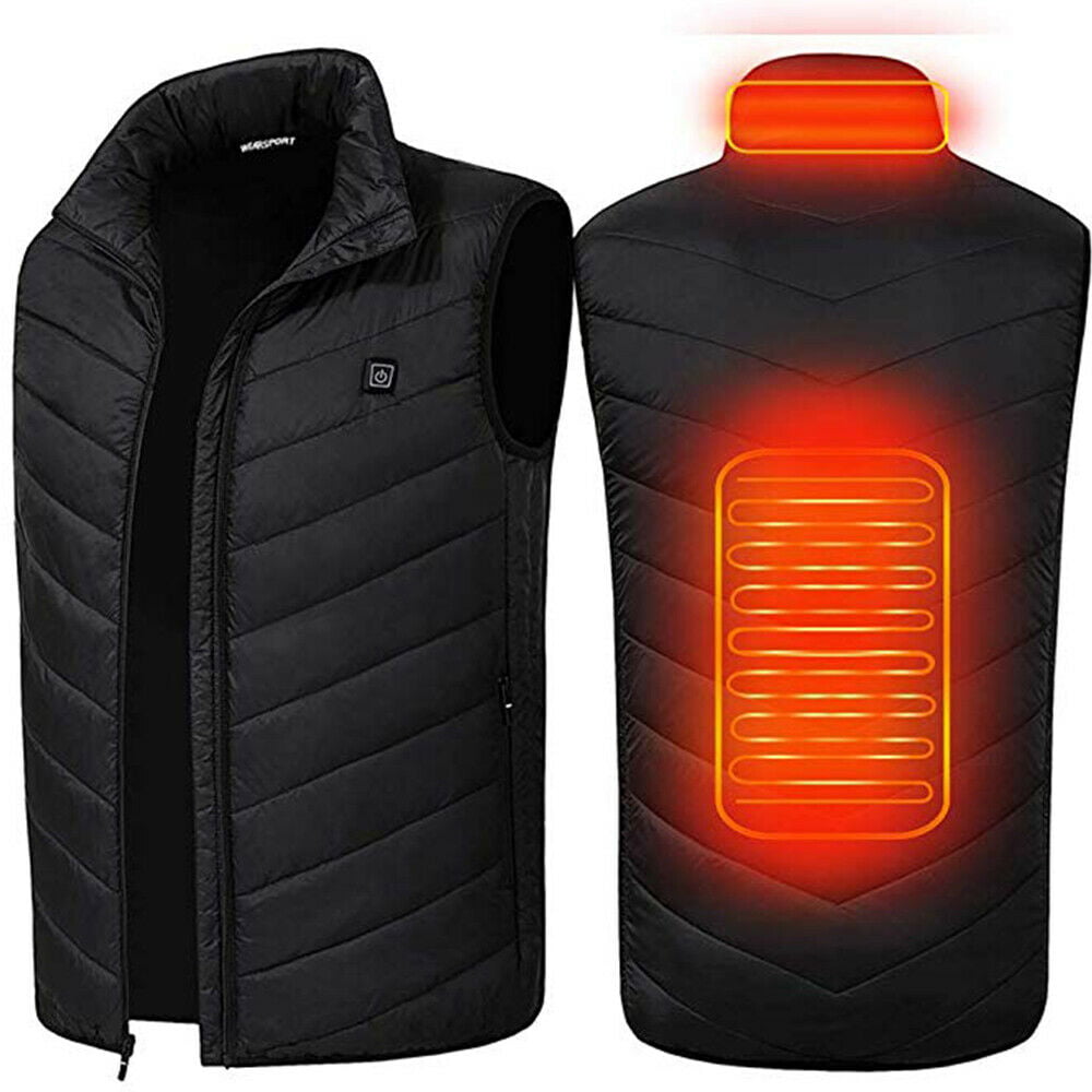Heated Vest Warm Body Electric USB Men Women Heating Coat Jacket Winter Outwear