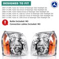 thumbnail image 4 of For 2007-2014 GMC Yukon XL 1500 2500 Chrome Headlights [OE Factory Style] Headlamps Replacement Pair Left+Right, 4 of 8