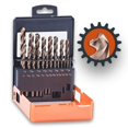 thumbnail image 1 of Juego de brocas Lichamp HSS Cobalt, 21 unidades, 1,5 mm a 10 mm 135°, 1 of 9