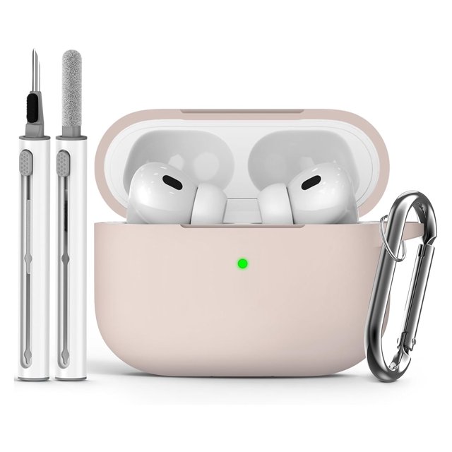 Funda AirPods Pro con Kit de limpieza, funda protectora de silicona suave para Apple AirPod Pro de 2.a/1a generación para mujeres y hombres