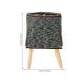 thumbnail image 2 of 1Pcs Woven Plant Basket Dark Grey Wooden Triangular Stand for Home Decor Simple Design, 2 of 8