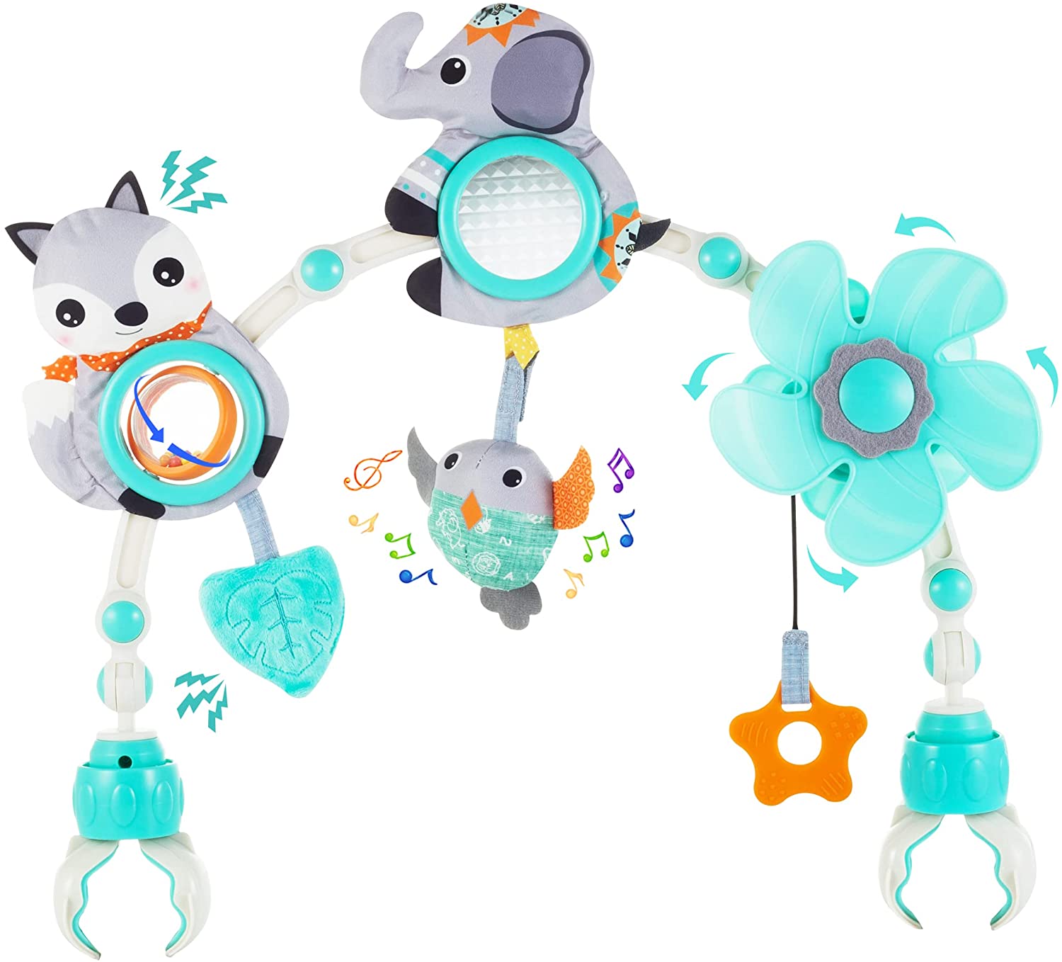 Adjustable Arch Toys for Infant & Toddlers, Stroller Arch, Baby Crib Toys with